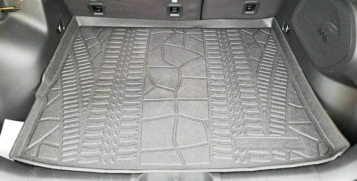 EACCESSORIES EA Cargo Liner – Trunk Mat for Jeep Cherokee 2014-2023 – Strong Trunk Mats for Cars with Raised Lip – Non-Slip Car Trunk Mat Rubber – Easy to Install – Laser Pre-Cut Design