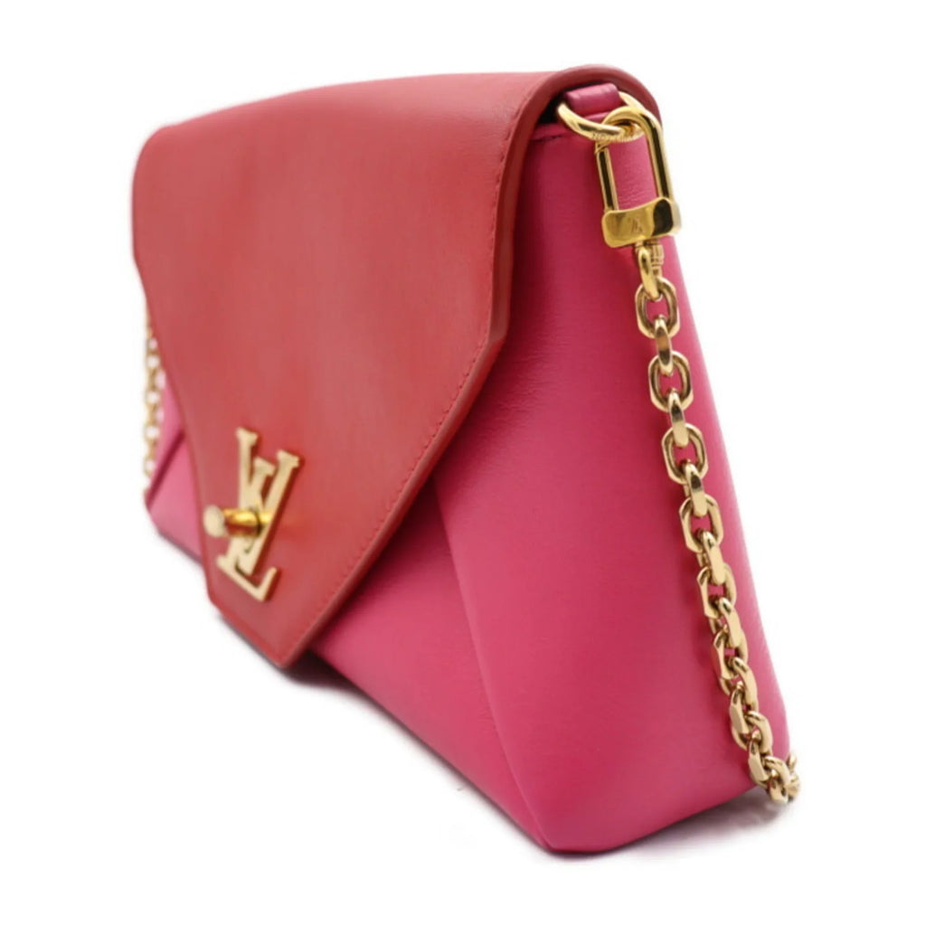 Pre-Owned LOUIS VUITTON Louis Vuitton love note shoulder bag M54501 leather red pink chain gold hardware (Good)