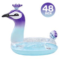 Calla Inflatable Swimming Pool Glitter Pool Float Peacock Designed with Fast Valves Summer Beach Party Lounge Raft Decorations Toys for Kids | 48 Inch