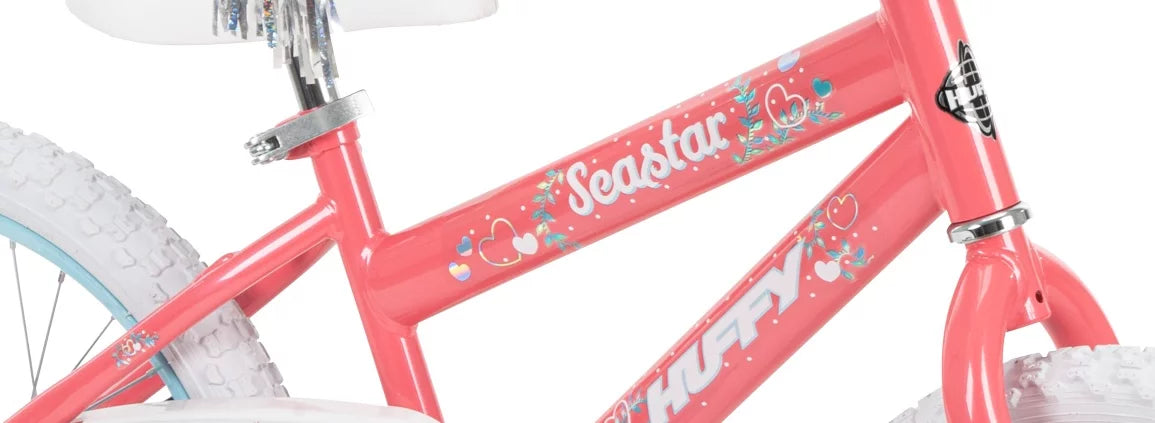 Huffy 18" Sea Star Girls' sidewalk Bike, Coral Pink