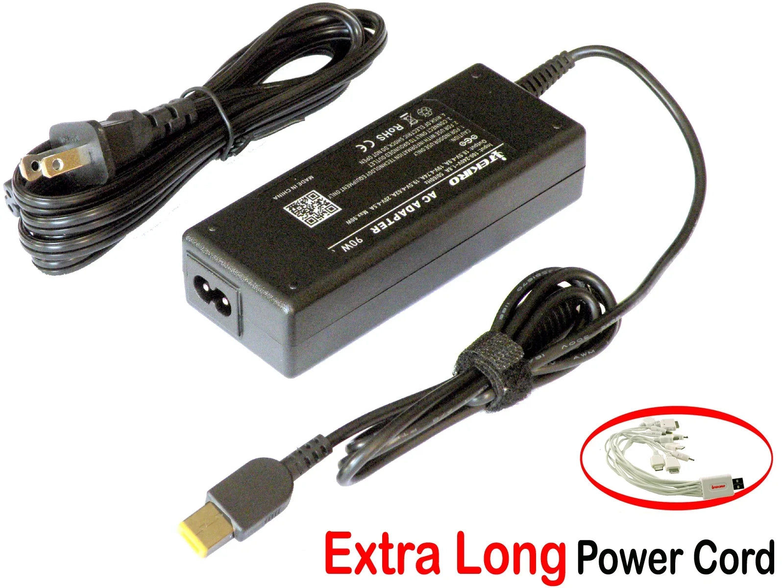 iTEKIRO 90W AC Adapter for Lenovo Yoga 720 15" 720-15IKB 80X7, 80X7001TUS, 80X7001VUS, 80X7001WUS, 80X7003VUS; Lenovo ThinkPad E470, E475, E570, E575, L570, T470s, T460P, T470s, T470p, T570: Yoga 370