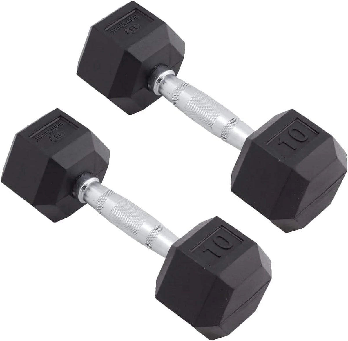 Rubber Encased Hex Dumbbell Weigh, Pair – Dumbbells For Exercises – Srengh raining Equipmen – Home Gym Accessories – Weigh raining
