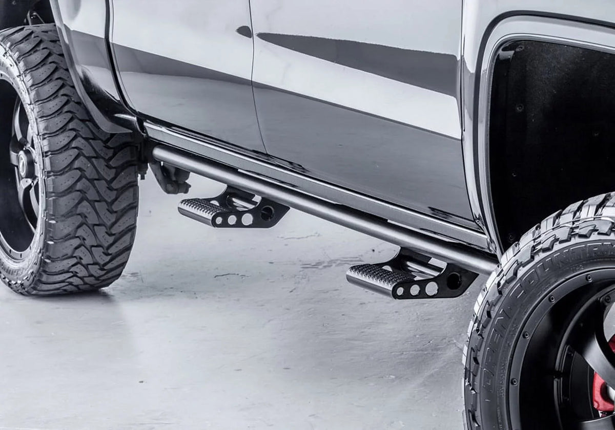 N-Fab by RealTruck Rkr Rails | Textured Black | T074Rkrccr | Matching with 2007-2021 Toyota Tundra Crewmax All Beds, SRW Gas