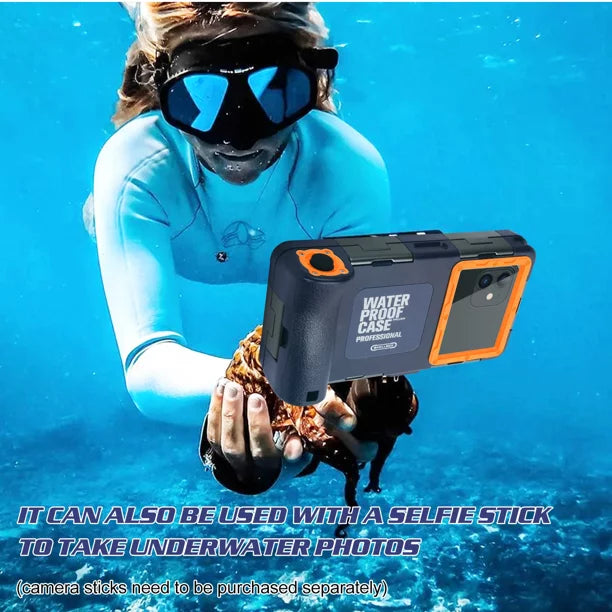 UrbanX Professional [15m/50ft] Swimming Diving Surfing Snorkeling Photo Video Waterproof Protective Case Underwater Housing for LG Q31 And all Phones Up to 6.9 Inch LCD with Lanyard