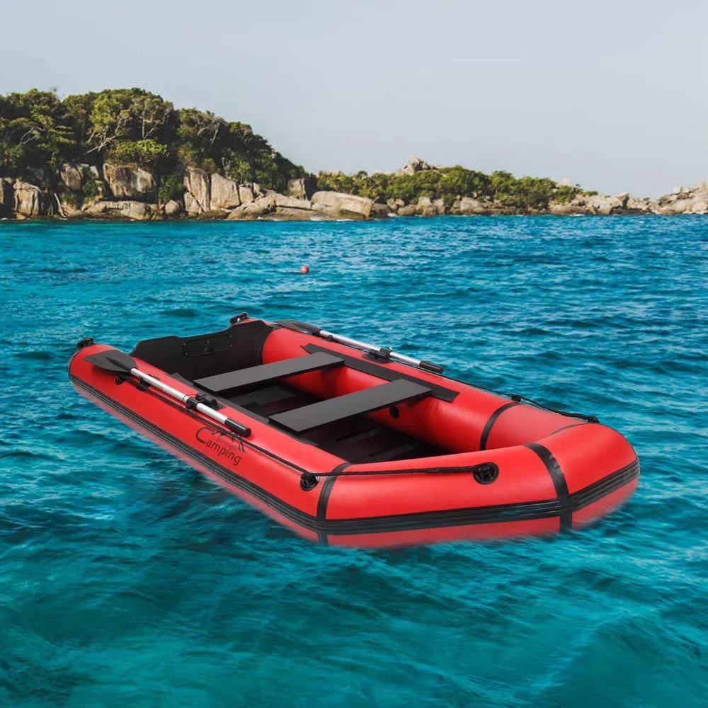 Campingsurvivals 10ft PVC Inflatable Fishing Assault Vessel Red