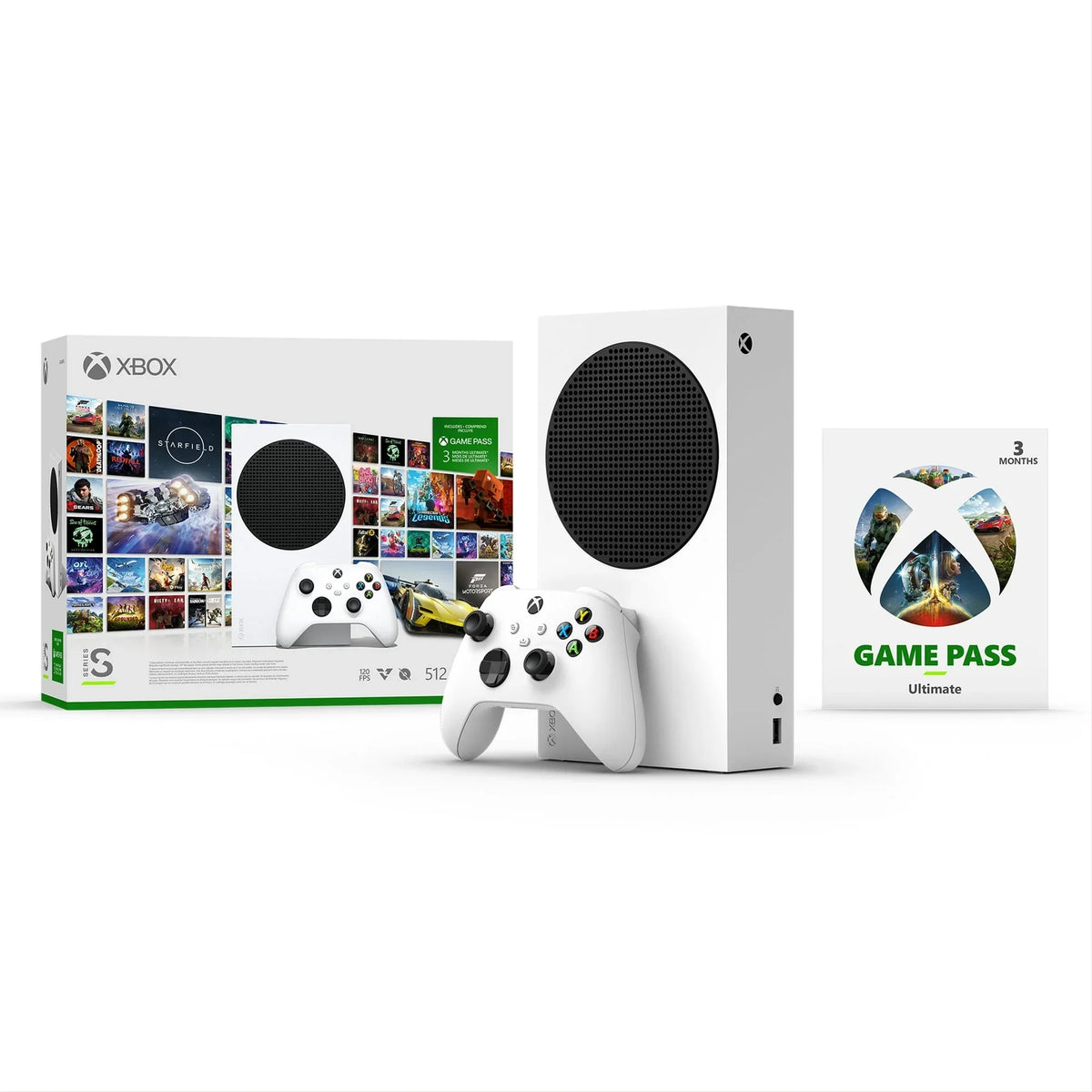 TEC New Holiday Bundle: Microsoft - Xbox Series- -S -512GB SSD White Console Bundle with 3-Month Xbox Game Pass