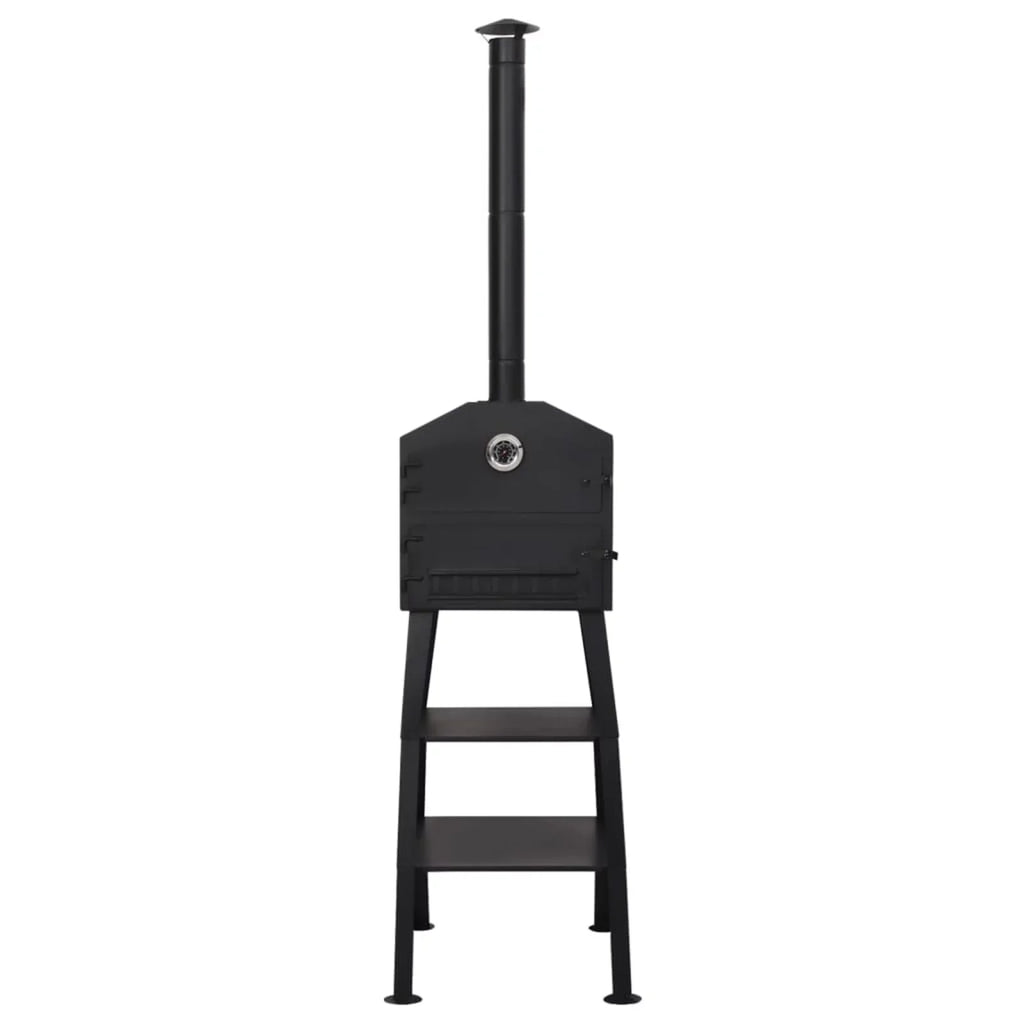 Dcenta Outdoor Pizza Oven Charcoal Fired with 2 Fireclay Stones Steel for Camping, Patio, Backyard, Outdoor Furniture 21.3 x 23.2 x 79.9 Inches (W x D x H)