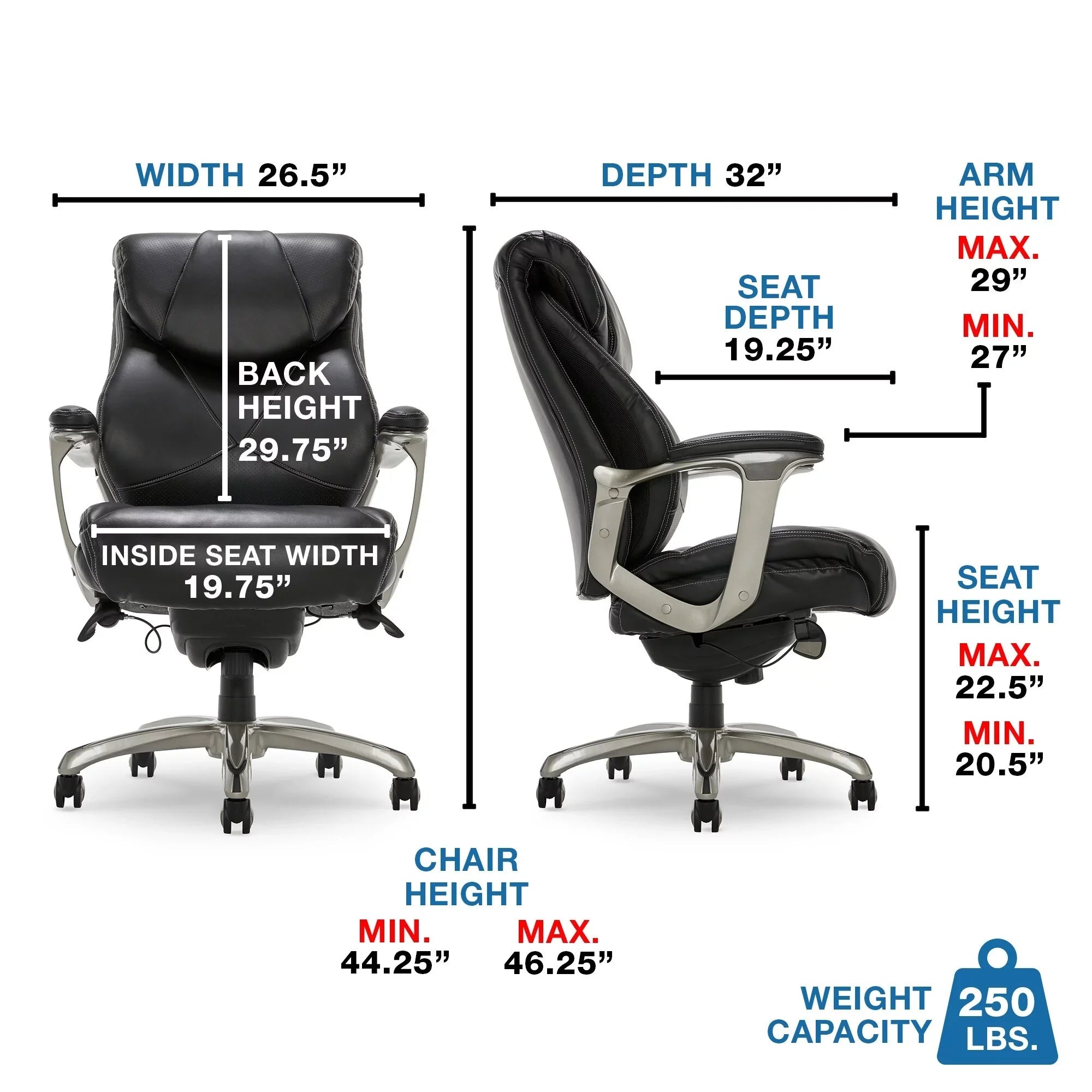 La-Z-Boy Cantania Executive Office Chair with AIR Technology Black