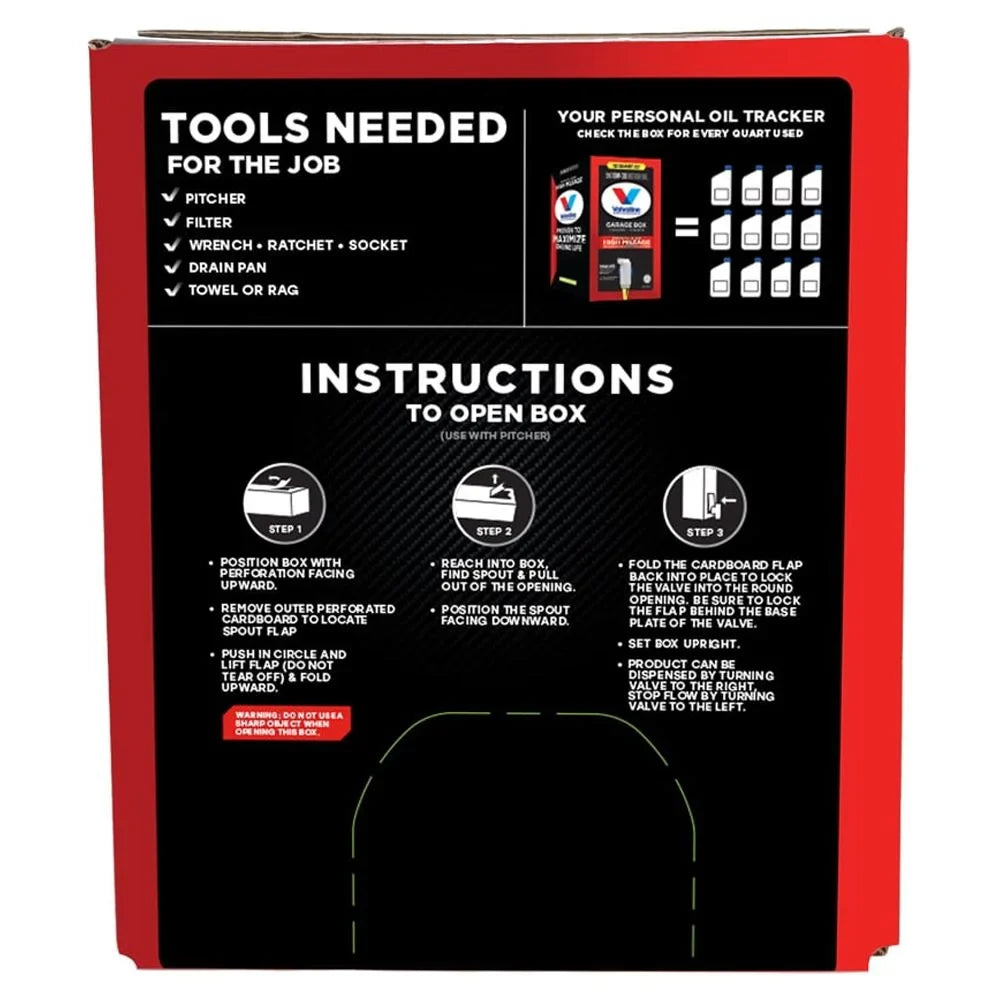 Valvoline High Mileage MaxLife 10W-30 Synthetic Blend Motor Oil 12 QT Garage Box