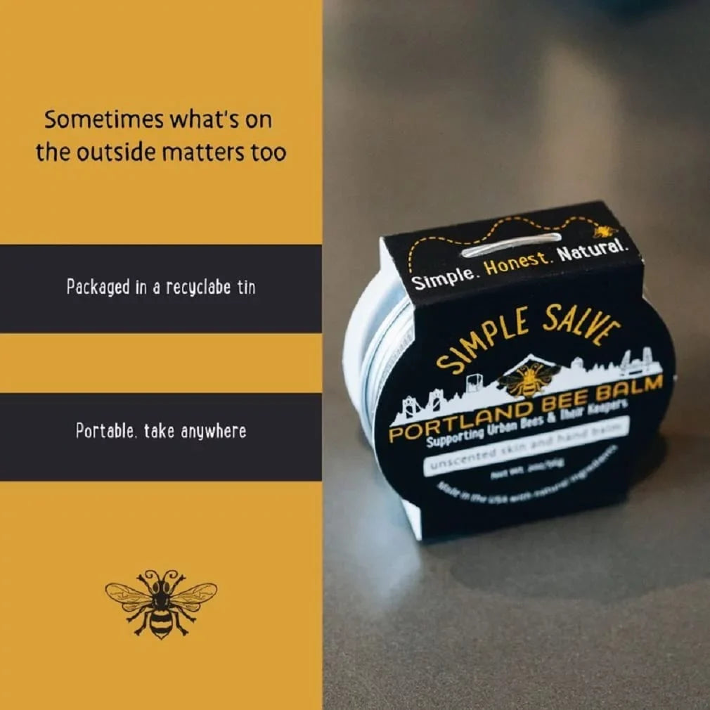 Portland Bee Balm Simple Salve All Natural Handmade (Pack of 2)