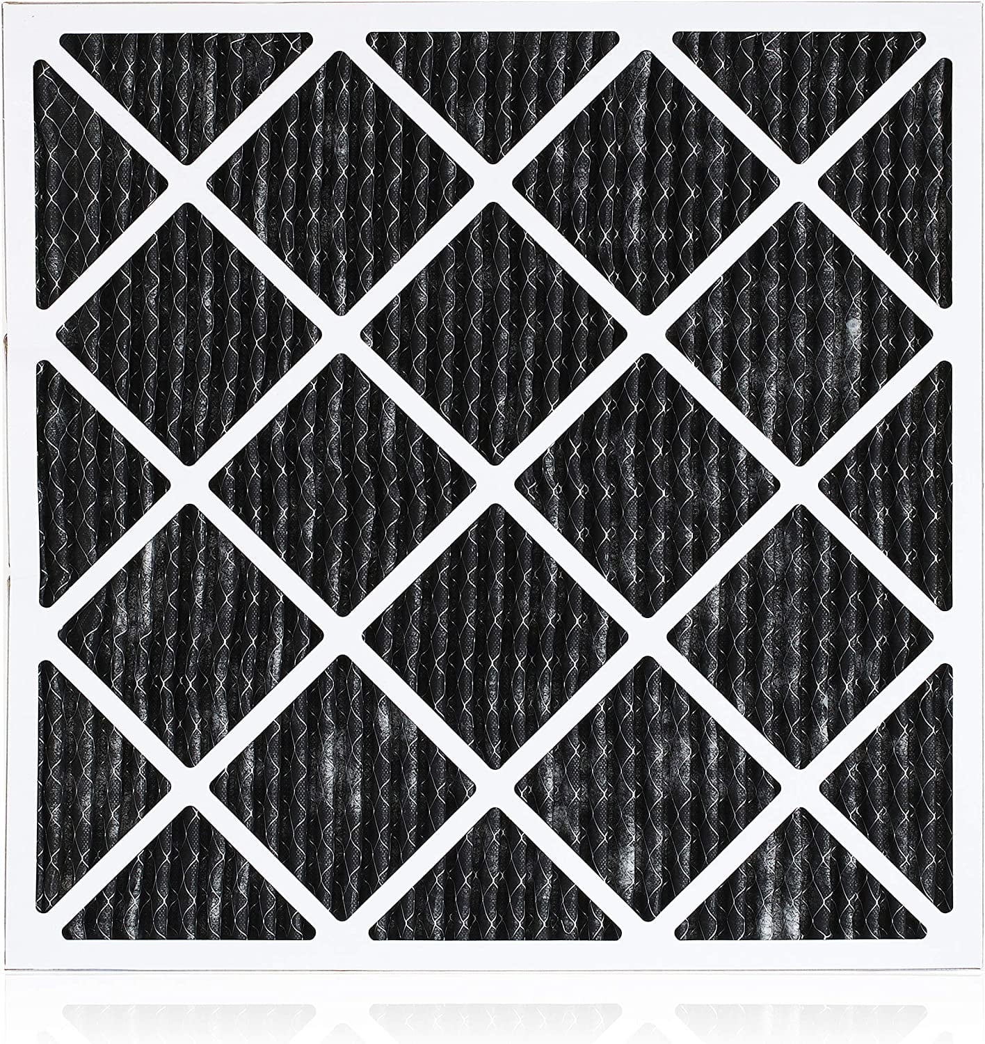 Filterbuy 16x20x1 MERV 8 Odor Eliminator Pleated HVAC AC Furnace Air Filters with Activated Carbon (4-Pack)