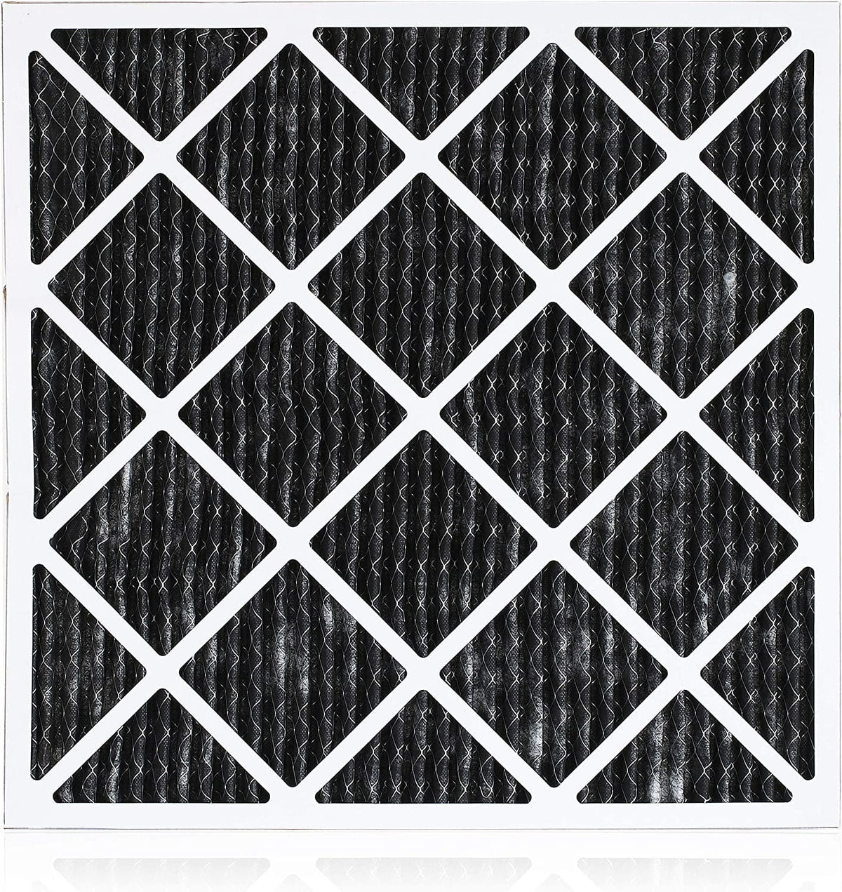 Filterbuy 24x25x1 MERV 8 Odor Eliminator Pleated HVAC AC Furnace Air Filters with Activated Carbon (6-Pack)