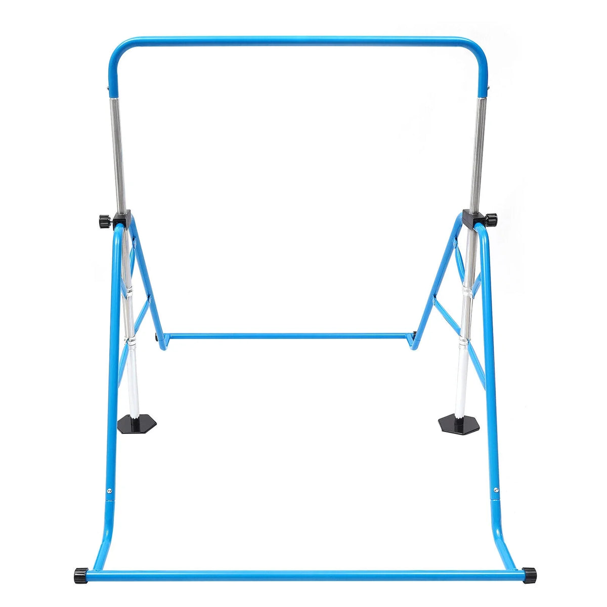 ZhdnBhnos Adjustable Kids Gymnastics Horizontal Bar Folding Junior Training Bar For Home Gym Max Load 100kg/220.5lbs Blue