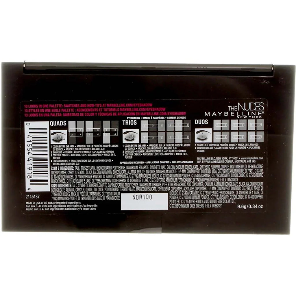 Maybelline New York The Nudes Eyeshadow Palette 0.34 oz (Pack of 2)