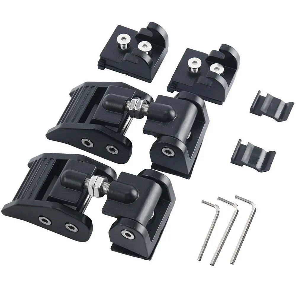 Onemayship 2 Pack Front Hood Latch Lock Catch for Jeep Wrangler JK 07-18 US Secure Vehicle Protection-Black