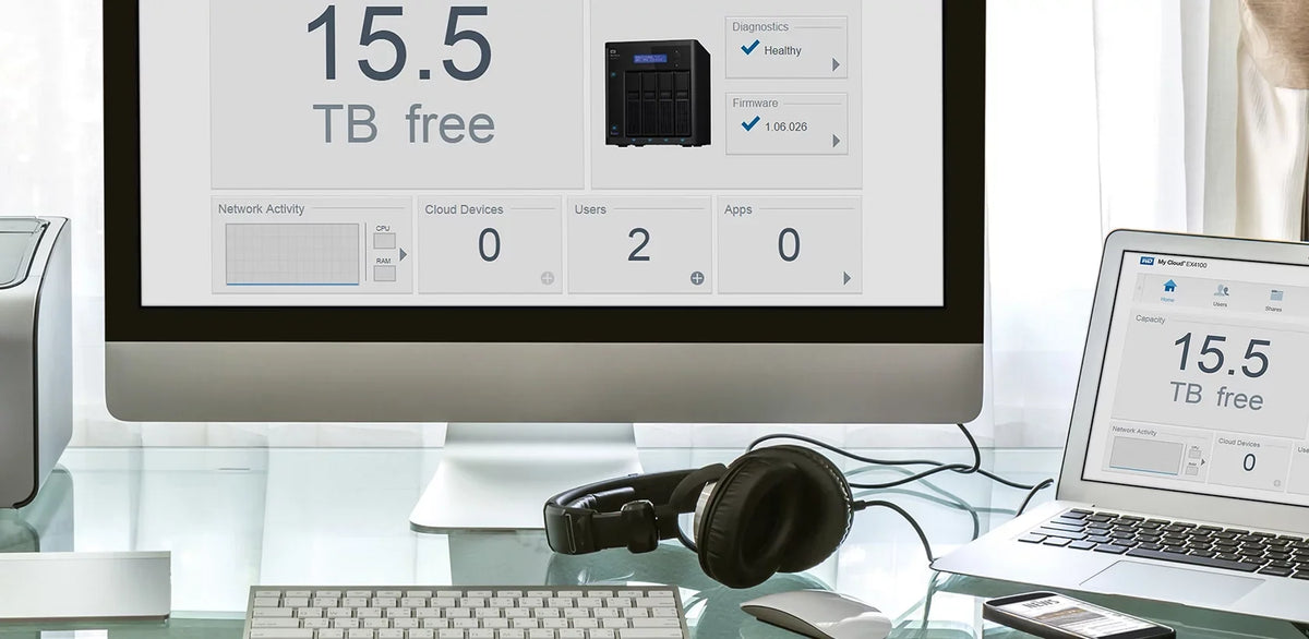WD 8TB My Cloud Expert Series EX2 Ultra, 2-Bay Network Attached Storage - WDBVBZ0080JCH-NESN
