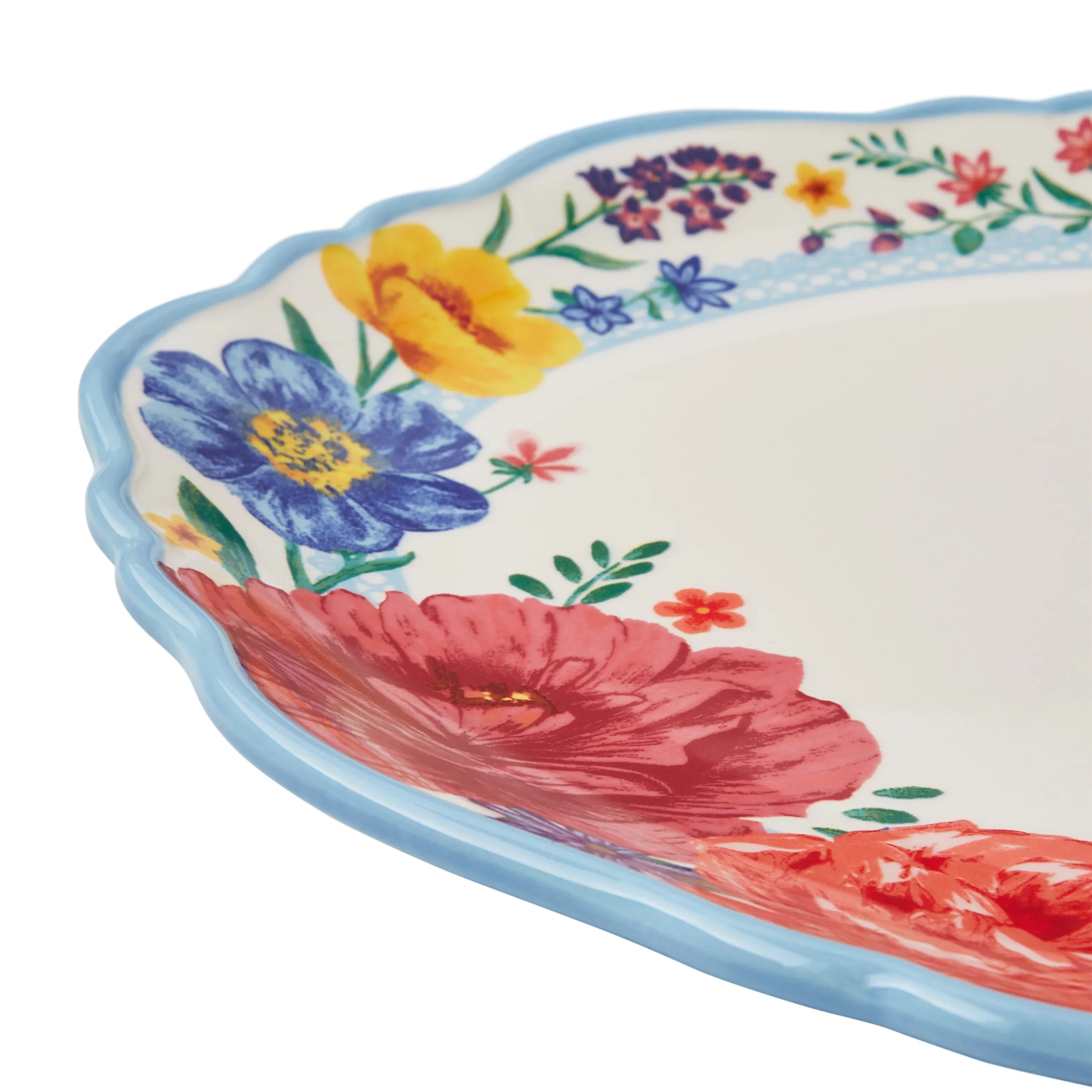 The Pioneer Woman Brilliant Blooms Stoneware Serve Platter