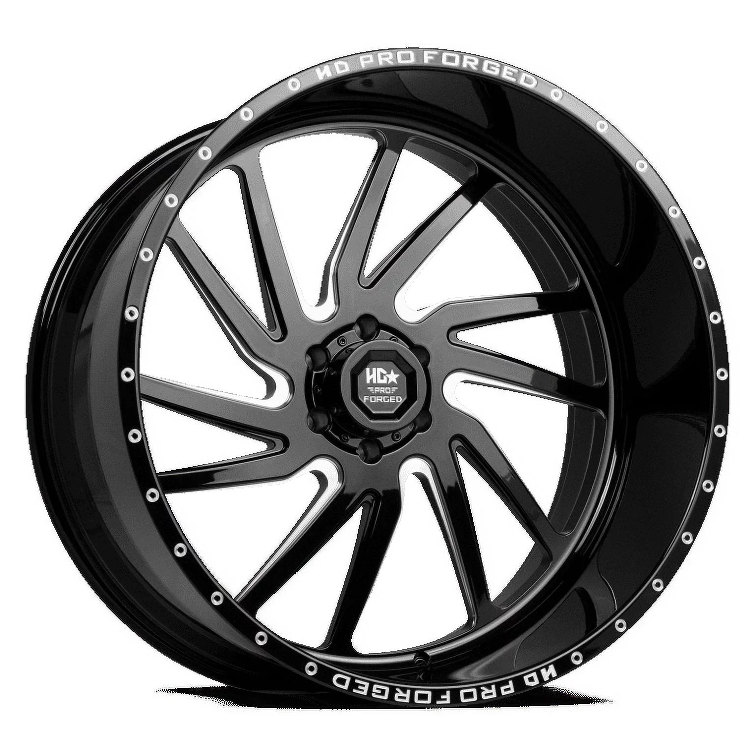 LUXXX HD FORGED LHD PRO 1 HORNET 22X12 8X165 -44ET 122.1CB Gloss Black Milled Wheel