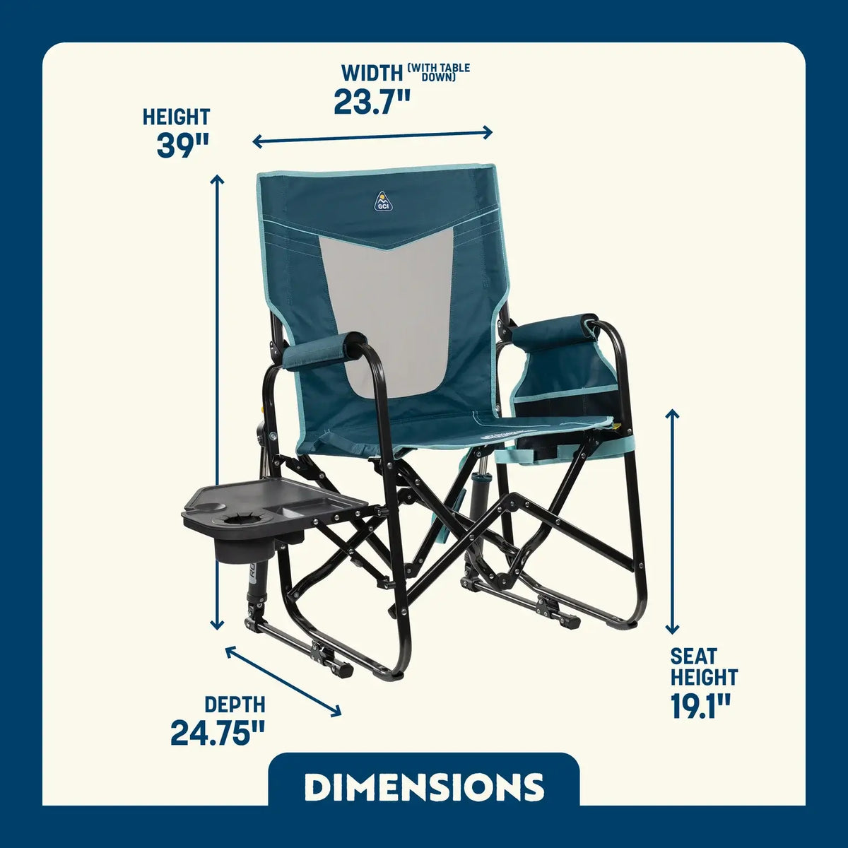 Stowaway Rocker™ with Side Table | Cut LQ57